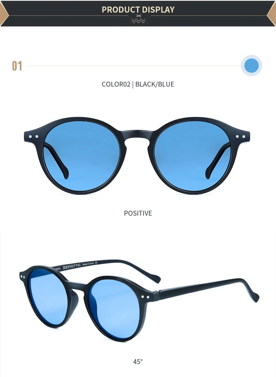 ZENOTTIC Retro Polarized Sunglasses with premium lenses and stylish frames in a variety of colours