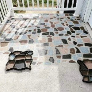 DIY Outdoor Concrete Paving Mold for custom garden paths, entryways, and patios