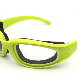 A pair of anti-spill sunglasses designed for use in the kitchen, featuring durable polycarbonate frames and lenses with UV400 protection.