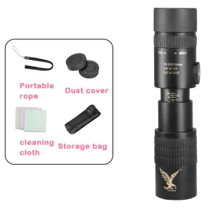 A premium super telephoto zoom monocular telescope with 10-300x optical zoom, advanced stabilisation, and night vision for capturing distant worlds in stunning detail