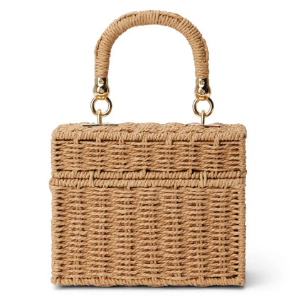 Stylish straw beach bag with detachable strap, perfect for Kiwi summer outings and adventures
