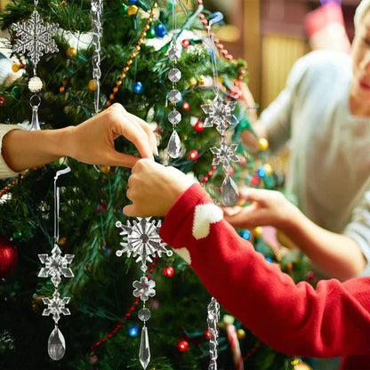 Clear acrylic icicle ornaments with hanging holes, perfect for decorating Christmas trees and creating festive DIY projects in New Zealand