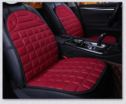 Premium Heated Car Seat Cushion Cover with adjustable temperature settings and ultra-soft polyester surface