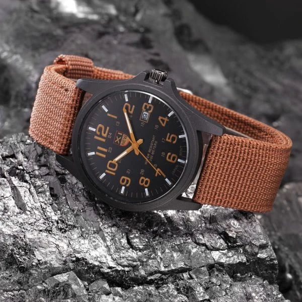 Shopfluxpro NZ Eco-Friendly Canvas Watch with Calendar Functionality