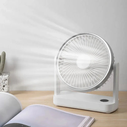 Compact and portable rechargeable USB desk fan with adjustable airflow and long-lasting battery for Kiwi home, office, and outdoor use