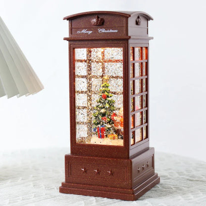 Christmas Decoration Music Box Furnishings Ornaments with vintage-inspired American country design and built-in music box mechanism