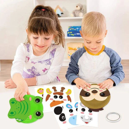 Adorable animal paper plate craft kit for Kiwi kids, featuring eco-friendly materials and vibrant designs to spark creativity