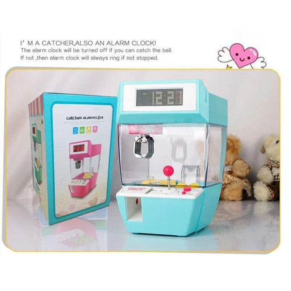 Kiwi-made coin-operated claw machine and alarm clock with precision controls and vibrant LED display