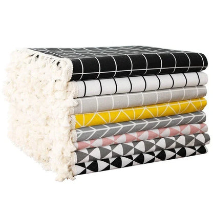 A stylish Nordic-inspired cotton tablecloth in various sizes, suitable for Kiwi homes and dining experiences.