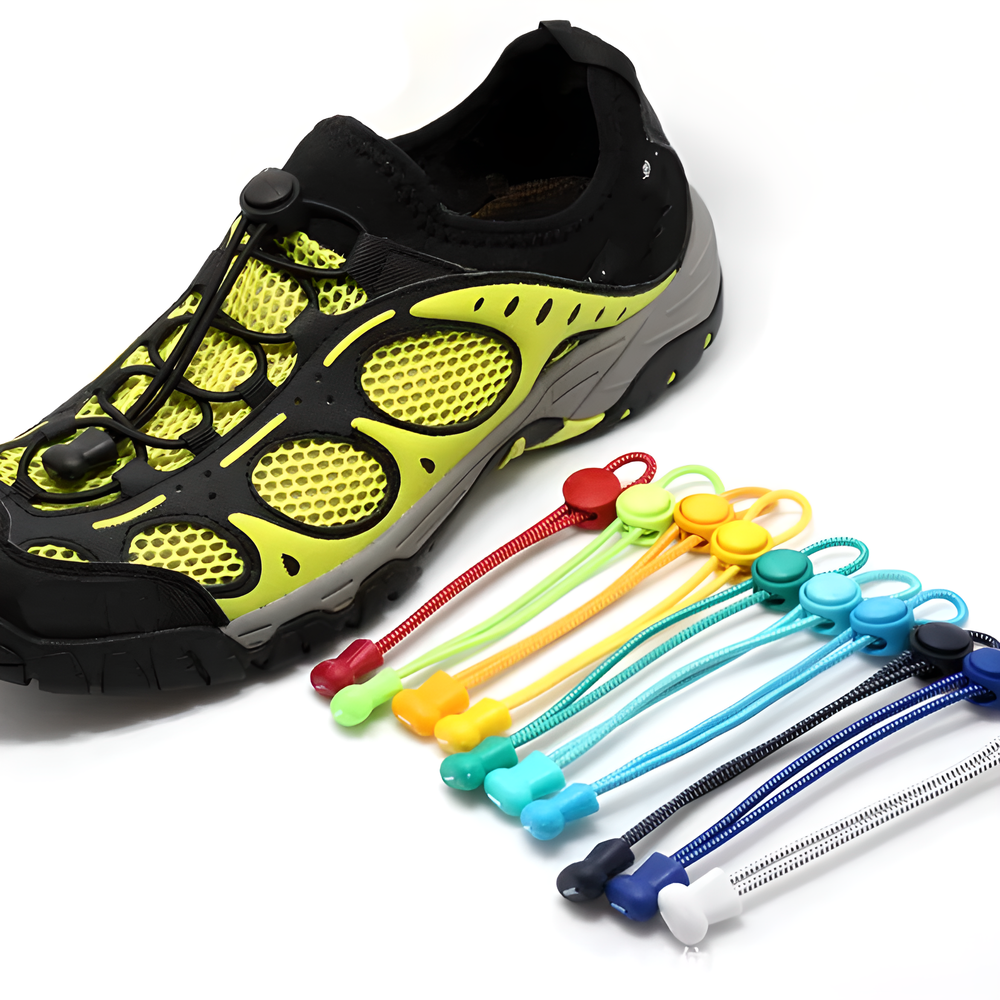 Stretch Elastic Locking Shoe Laces in a variety of colors, perfect for Kiwi runners and active lifestyles.