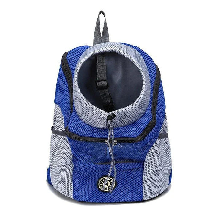 A compact dog carrier backpack with a head hole for your small dog to enjoy the ride comfortably and securely.