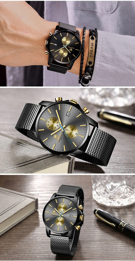 CHEETAH Executive Watch for Men with premium leather strap and alloy case in grey, red, and gold black colour options