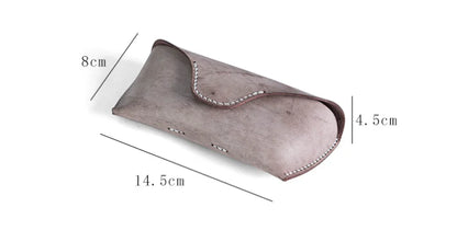 Fog Wax Leather Glasses Case in Foggy Waxy Coffee, Blue, and Pink Colours - Premium New Zealand-Made Eyewear Accessory