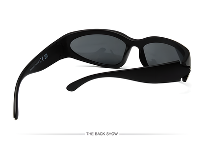 Stylish mirror sunglasses with a futuristic design, providing 100% UV protection and anti-reflective coating for Kiwis