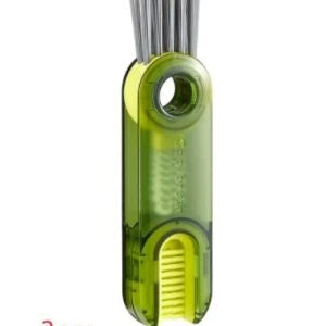 Compact 3-in-1 cleaning brush set with spiral brush for deep cleaning of bottles, cups, and straws