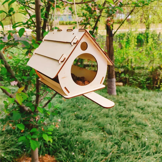 Eco-Friendly Wooden Bird Feeder with Simple DIY Assembly for Kiwi Homes