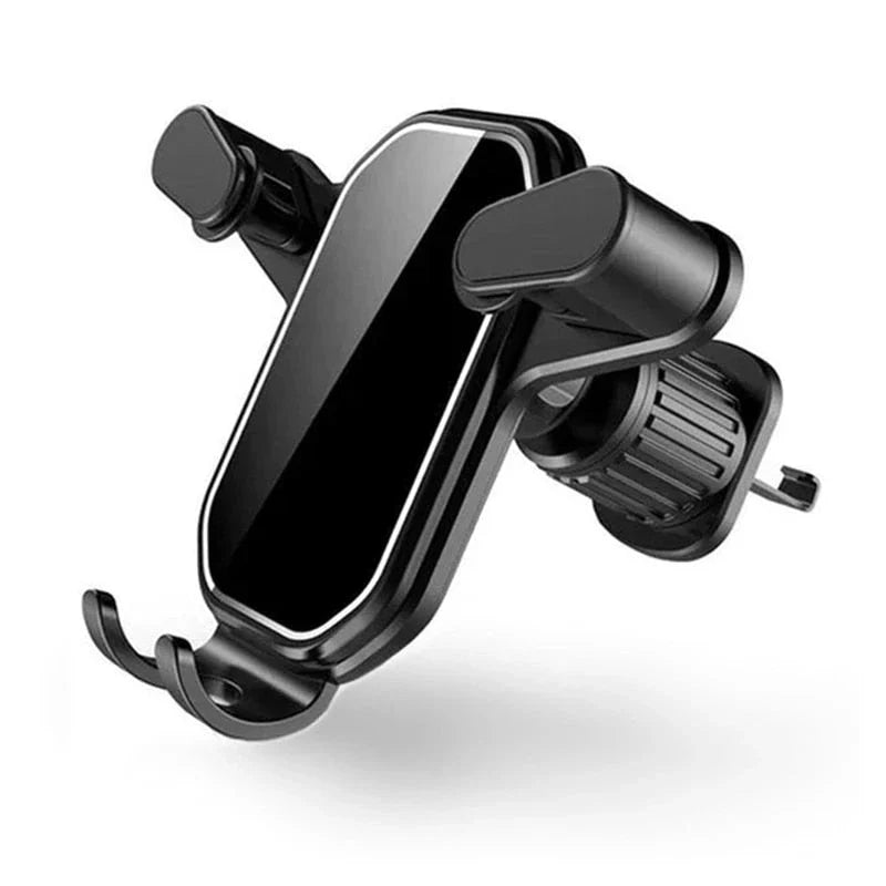 360-degree rotation car phone holder with secure hook-type base and arc groove design for stable and hands-free smartphone use while driving