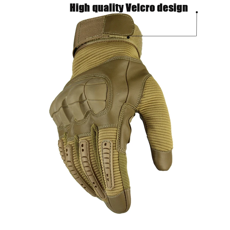 Touch Screen Military Full Finger Gloves with carbon fiber shell, breathable mesh, and shock-absorbing foam for Kiwi tech enthusiasts