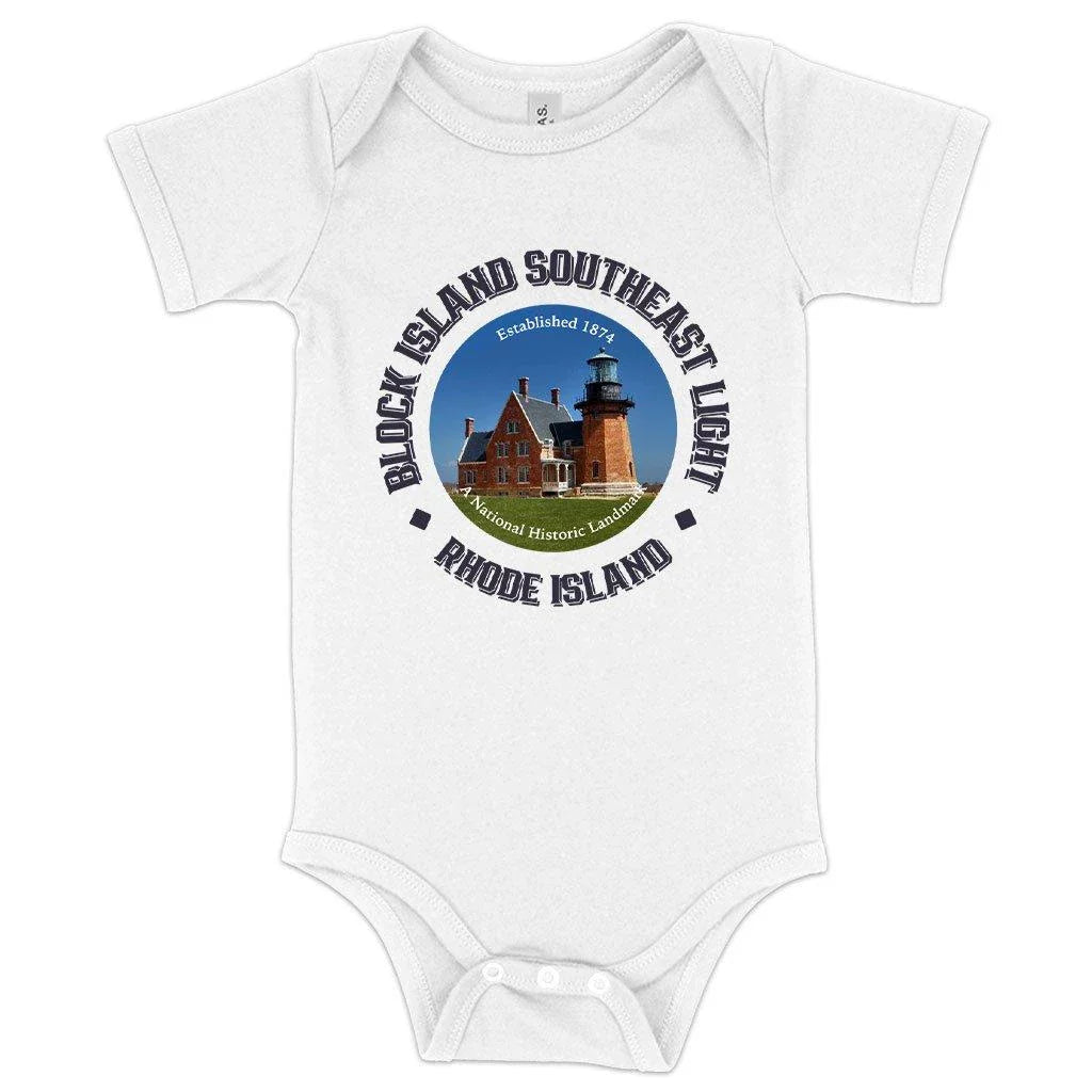 Comfy, soft and flexible Baby Jersey Block Island Onesie made with premium Airlume cotton for newborns and infants up to 24 months