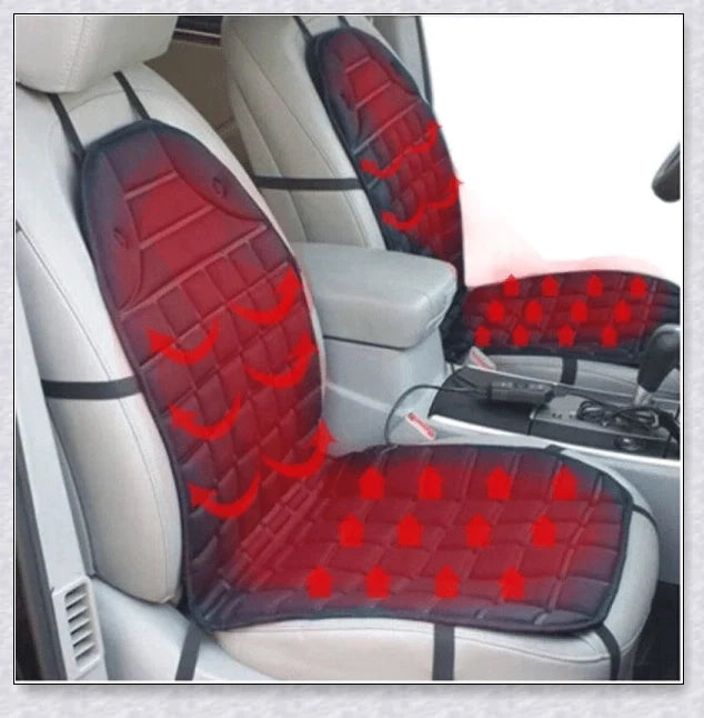 Premium Heated Car Seat Cushion Cover with adjustable temperature settings and ultra-soft polyester surface