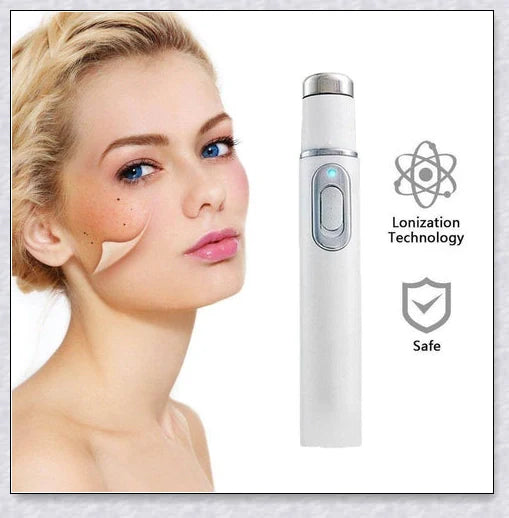 The Spots Removal Pen is a cutting-edge skincare device that uses thermal therapy and blue light to effortlessly banish dark spots, age spots, and other skin blemishes.