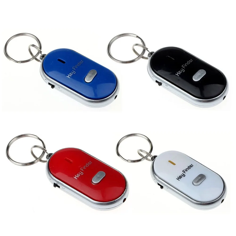 Whistle-activated key finder with beeping alarm and flashing LED lights to help locate lost keys in NZ homes and offices