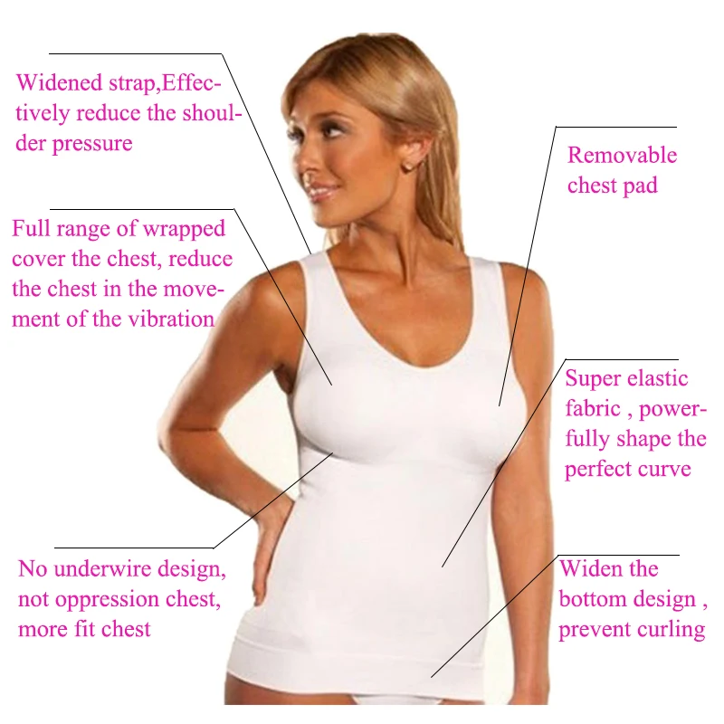 Women's slimming camisole with targeted compression and seamless design for a flattering, streamlined silhouette.