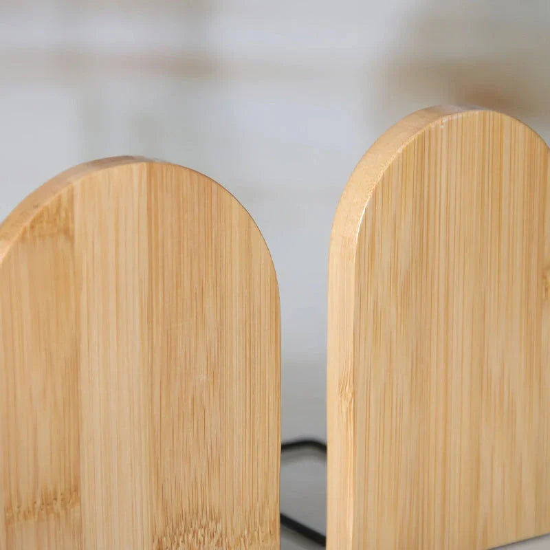 Natural Bamboo Desktop Organiser and Bookend - Stylish and Functional Desk Accessory for Kiwi Workspaces