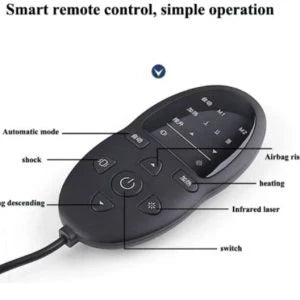 Electric Lumbar Massager with Vibration Massage, Dynamic Traction, and Infrared Heat Therapy for Back Pain Relief