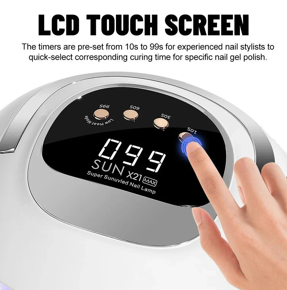 320W High Power UV LED Nail Lamp with 4 Timers and Smart Sensor for Salon-Grade Nails at Home