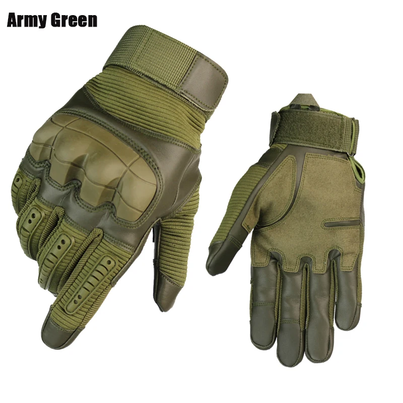 Touch Screen Military Full Finger Gloves with carbon fiber shell, breathable mesh, and shock-absorbing foam for Kiwi tech enthusiasts