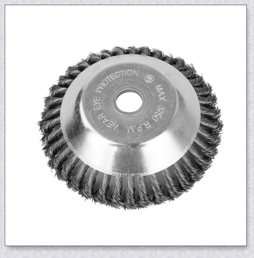 Pavement Grass Trimmer - A heavy-duty, stainless steel tool designed to efficiently tackle tough grass, moss, and brush on hard Kiwi surfaces like concrete and asphalt.