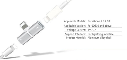 4-in-1 iPhone Lightning Adapter with charging, audio, calling, and device control capabilities