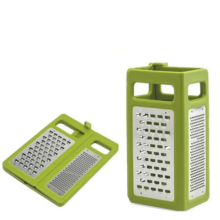 Foldable Slicer Advanced Professional Steel Cheese Box Grater for kitchen use, made of durable stainless steel with ergonomic design