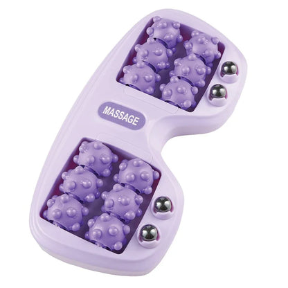 Dual Foot Massager Roller with ABS Plastic & Magnetic Beads for Soothing Foot Massage and Reflexology Therapy