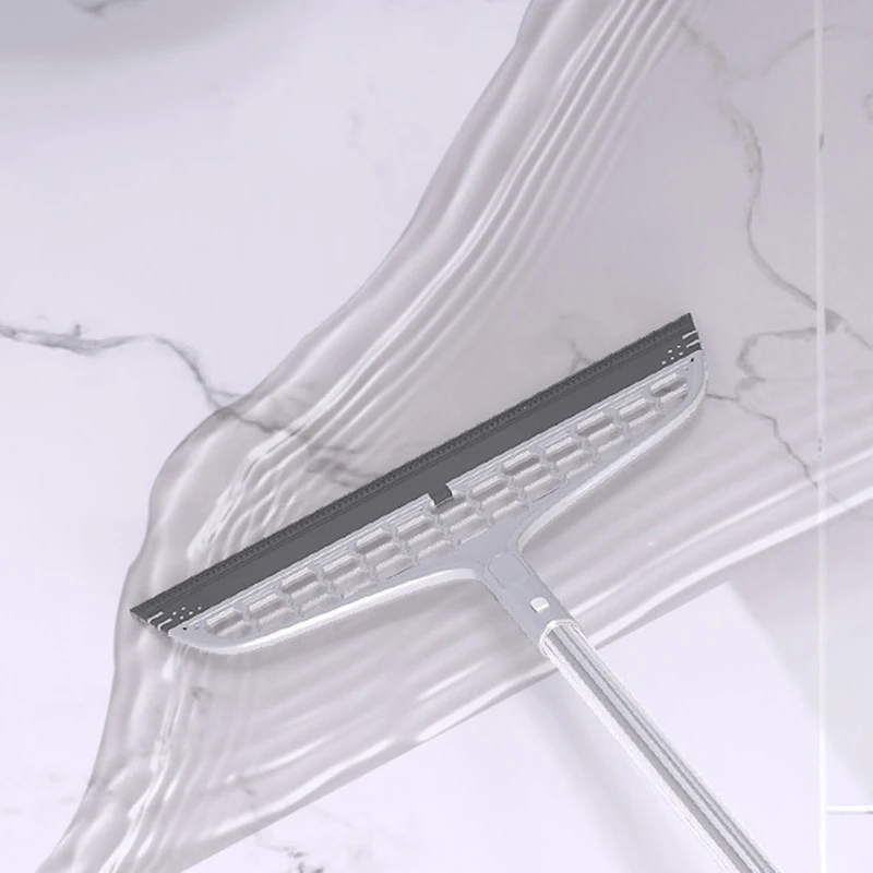 Versatile 3-in-1 Silicone Cleaning Broom for Floors, Windows, and More - Effective Cleaning Tool with Long Handle and 180-Degree Rotation