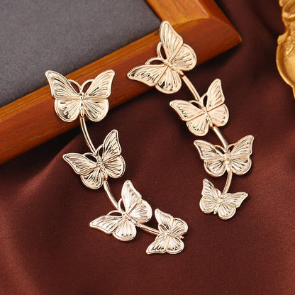 Elegant bohemian-inspired butterfly drop earrings made with premium New Zealand materials for a stylish and enchanting accessory