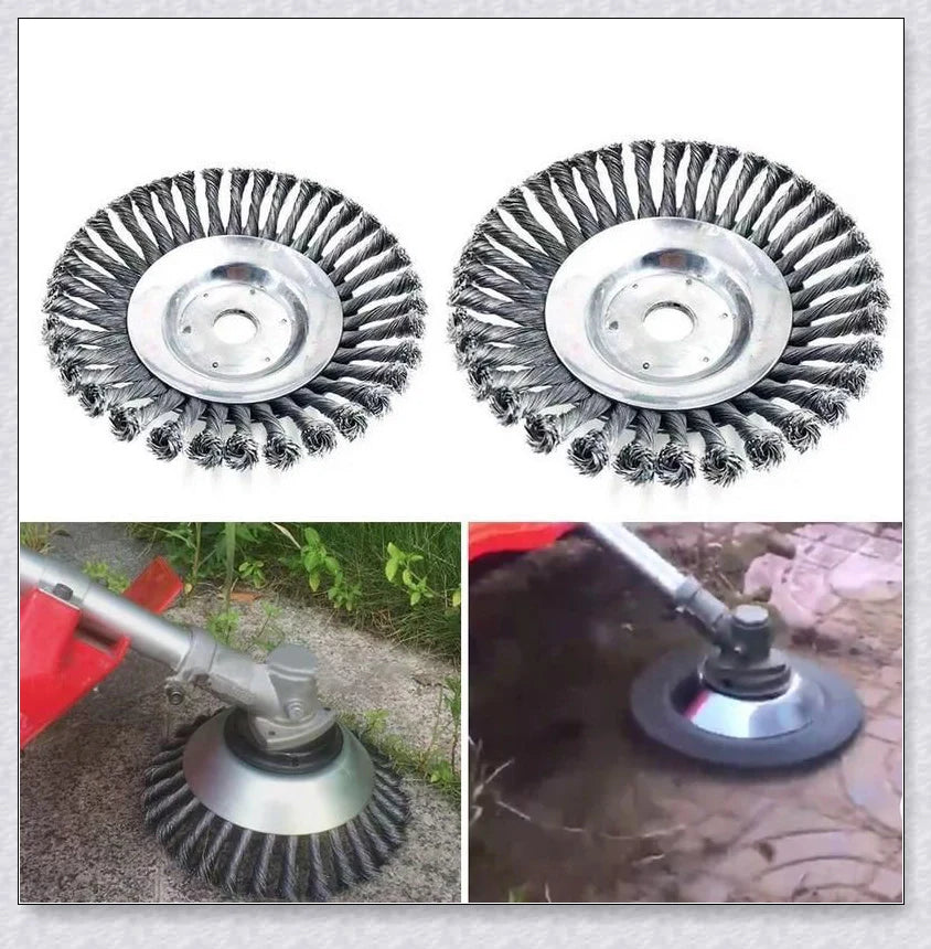 Pavement Grass Trimmer - A heavy-duty, stainless steel tool designed to efficiently tackle tough grass, moss, and brush on hard Kiwi surfaces like concrete and asphalt.