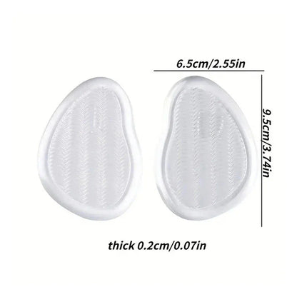 Comfortable, transparent high heel insoles with silicone cushioning and anti-skid design, perfect for Kiwi women who love their heels