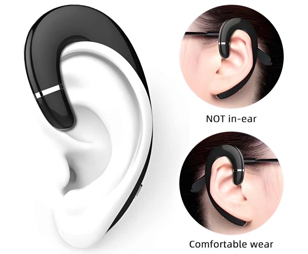 Wireless Bluetooth earbuds with bone conduction technology, perfect for active lifestyles in New Zealand