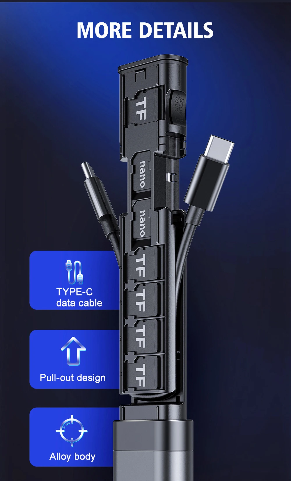 Versatile 9-in-1 Multi-Charging Cable with USB-C, USB-A, Micro USB, and Lightning adapters for seamless charging of all your devices