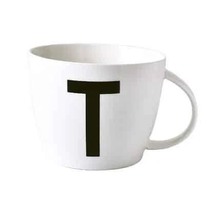 Personalized Initial Ceramic Mug with Sleek Minimalist Design and Eco-Friendly Materials