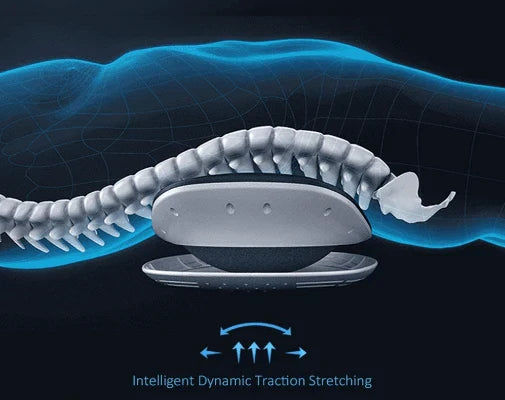 Electric Lumbar Massager with Vibration Massage, Dynamic Traction, and Infrared Heat Therapy for Back Pain Relief