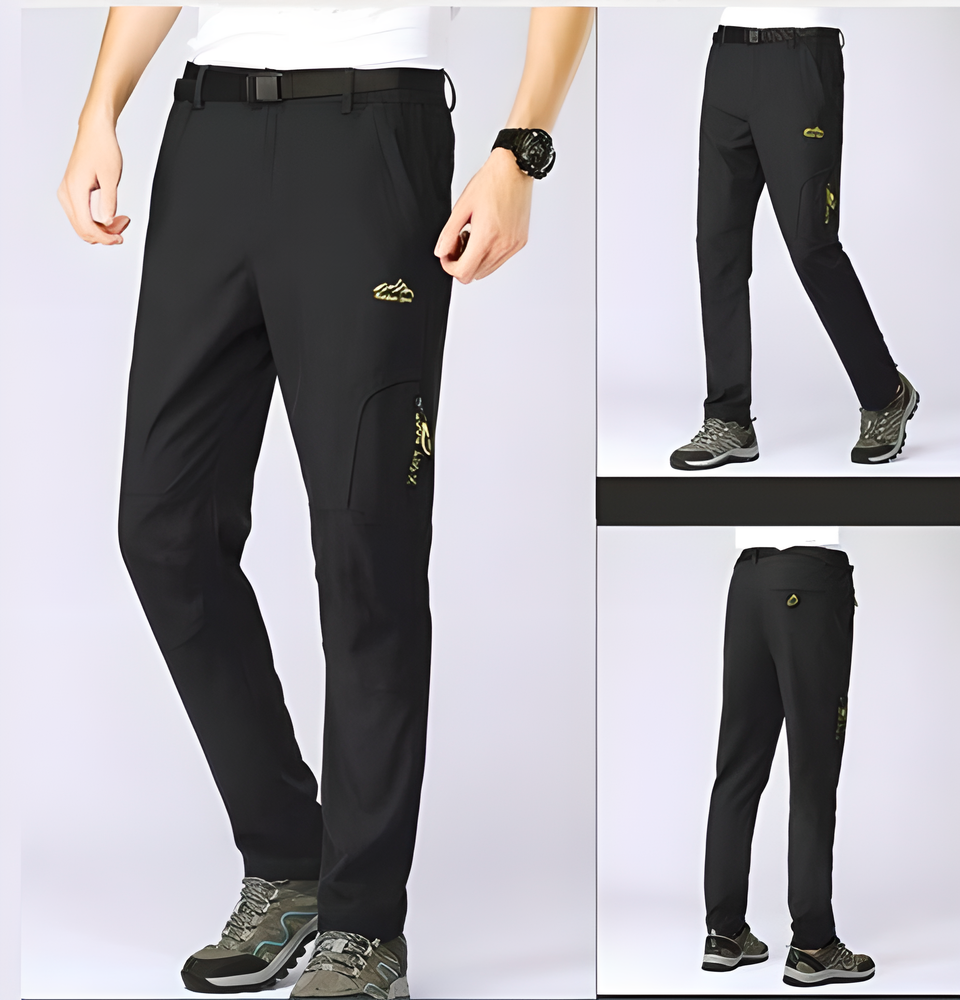 Durable stretch cargo pants for men with multiple pockets and reinforced stitching, ideal for outdoor adventures