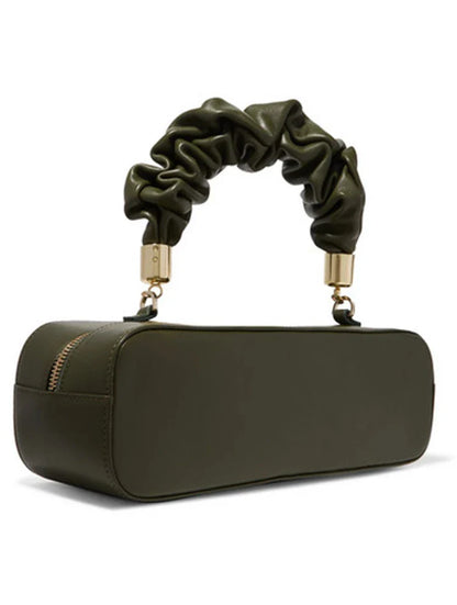 Stylish and versatile dark green shoulder bag with a long diagonal strap, perfect for everyday use in New Zealand.