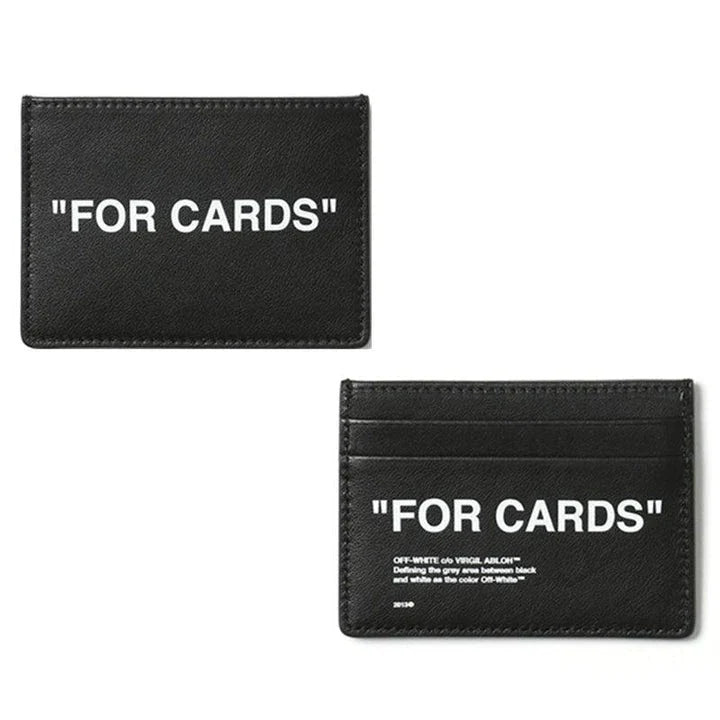 Premium leather wallet with double quote slogan design, featuring dedicated compartments for cards, cash, and passport