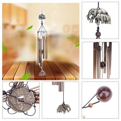 Antique-inspired aluminum wind chimes with a rustic design, producing a calming, melodic sound to enhance relaxation and mindfulness in your Kiwi home or outdoor space.