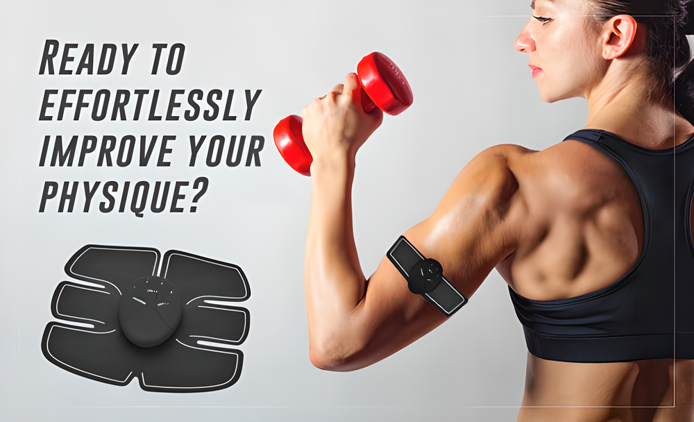 FITBody EMS Abs and Arms Trainer - Portable, Adjustable Muscle Stimulation Device for Toning and Fitness Anywhere