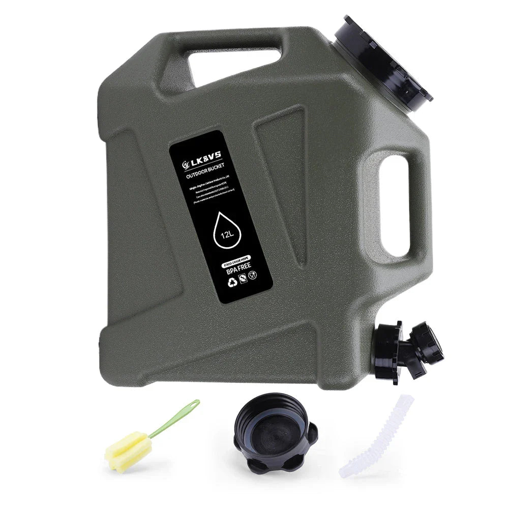 12L Portable Emergency Water Dispenser with food-grade PE construction and adjustable high-flow tap for Kiwi outdoor adventures