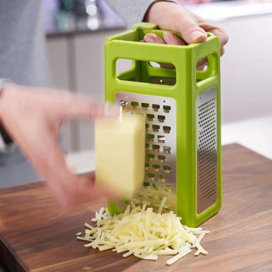 Foldable Slicer Advanced Professional Steel Cheese Box Grater for kitchen use, made of durable stainless steel with ergonomic design